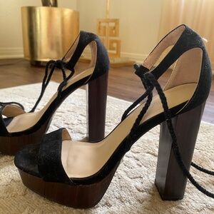 Platform cute women high heels sandals with straps size 6  $45